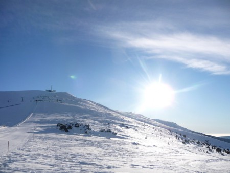 Blick zur Relaisstation Koralpe
